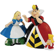 Alice in Wonderland Alice & Queen of Hearts Salt & Pepper Shakers